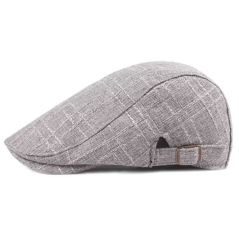 Hombre Gorra Plana Negro Beige Lino Moda Ropa de calle Elegante Moda de los años 20 Exterior Diario Noche Plano Templado 2026 - $13.49 –P3