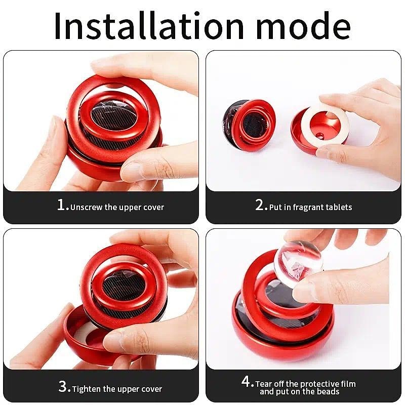 Rotating Solar Powered Car Aromatherapy Car Solid Perfume Air Freshener Air Purifier Car Interior Decoration Accessories 2025 - $24.99 –P5