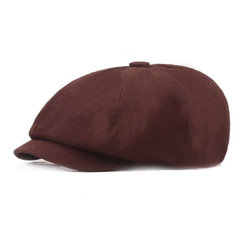 Voor heren Damesbaret Krantenverkoper hoed Zwart Geel Katoen Streetwear Stijlvol Casual Buiten Dagelijks Uitgaan Effen Zonbescherming 2026 - $17.99 –P9