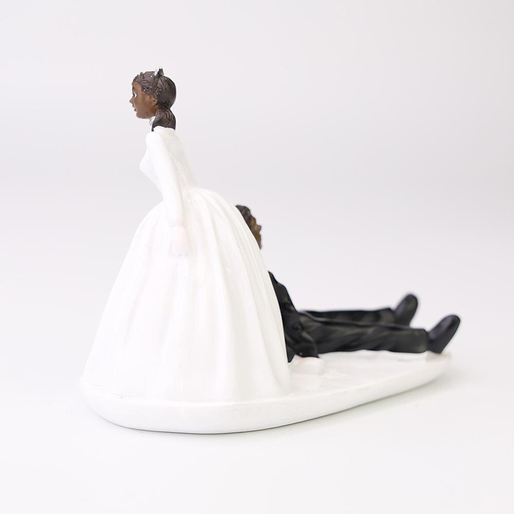 valentijnscadeau bruiloft hars cake topper mode cake topper poppen bruid en bruidegom hars beeldjes ornament bruiloft decor 13*10cm 2025 - $16.99 –P13