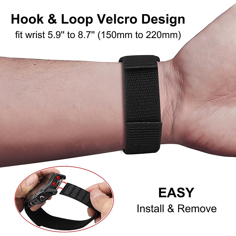 Watch Band for Garmin Fenix 7X 7S 7 Pro Approach S70 Epix Pro 42mm 47mm 51mm Instinct 2X Tactix 7 Amoled Forerunner 955 255 Enduro Marq Descent Quatix 20mm 22mm 26mm Nylon Replacement  Strap 20mm 2025 - $11.99 –P14