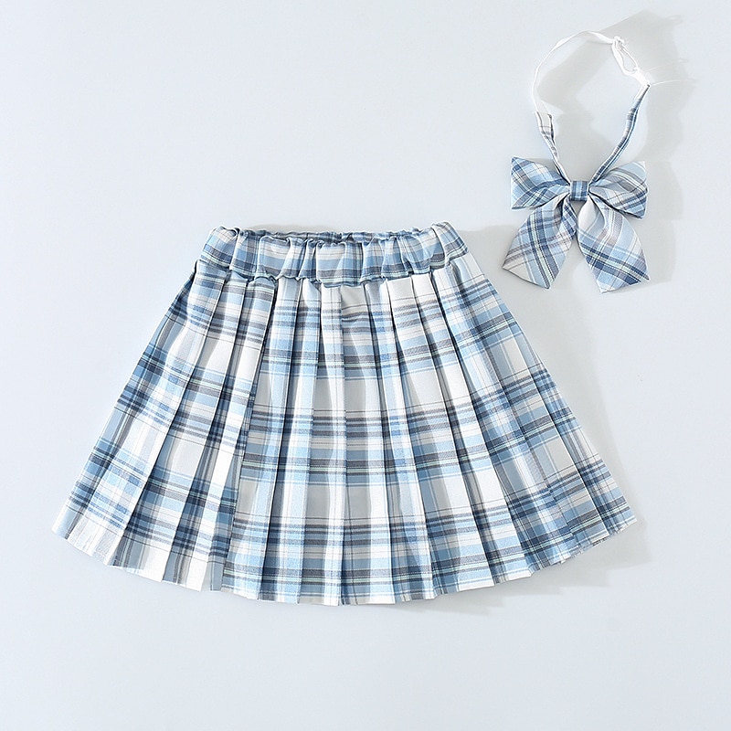 kinder meisjesrok rood geruit effen geplooid lente zomer basisschool 3-12 jaar 2025 - $14.99 –P10