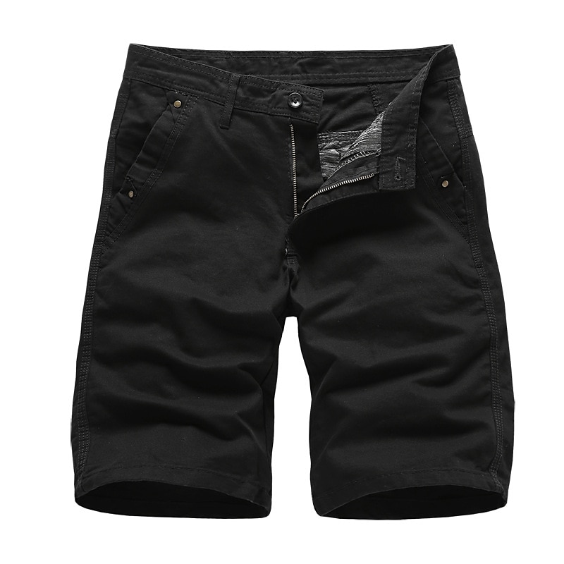 Herr Cargo-shorts caprishorts Flera fickor Slät Komfort Utomhus Vadlängd Utomhus Dagligen Utekväll Mode Streetwear Svart Armégrön 2025 - $28.99 -P6