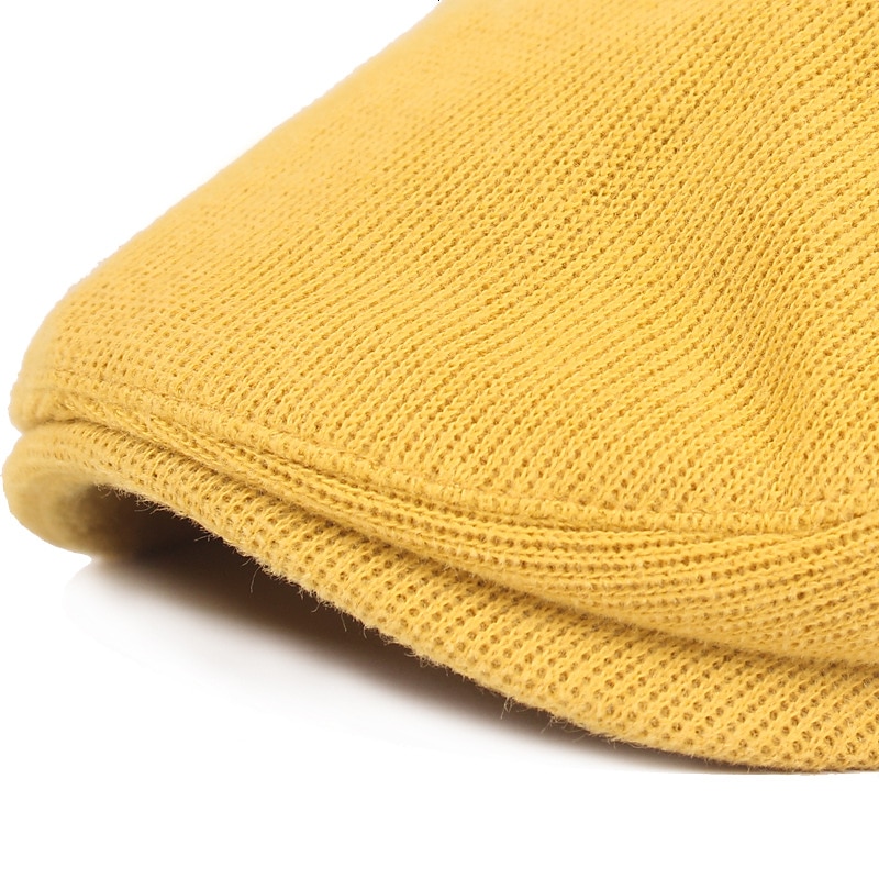 Hombre Gorra Plana Negro Amarillo Algodón Ropa de calle Elegante Moda de los años 20 Exterior Diario Noche Plano Templado 2025 - $17.99 –P4