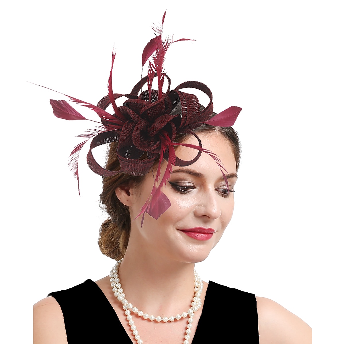 elbűvölő kentucky derby sapka fejfedők organza poliészter / poliamid fedora kalap fátyol sapka tea party lovasverseny hölgyek napi vintage stílusú vintage elegáns toll rátétekkel fejdísz 2025 - $14.49 –P12