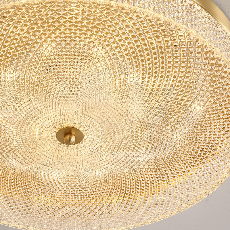 Luz de techo led regulable 35cm diseño circular luces de techo de cobre para sala de estar 110-240v 2026 - $335.59 –P10