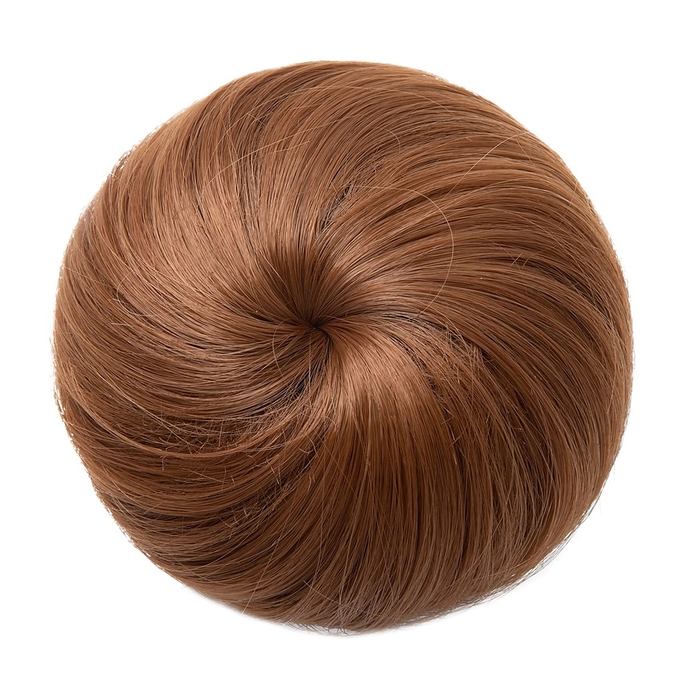 zwarte knot haarstukken voor vrouwen meisjes dame trekkoord nep ballet bun extensions synthetische opgestoken donut chignon uit één stuk 2025 - $18.99 –P3