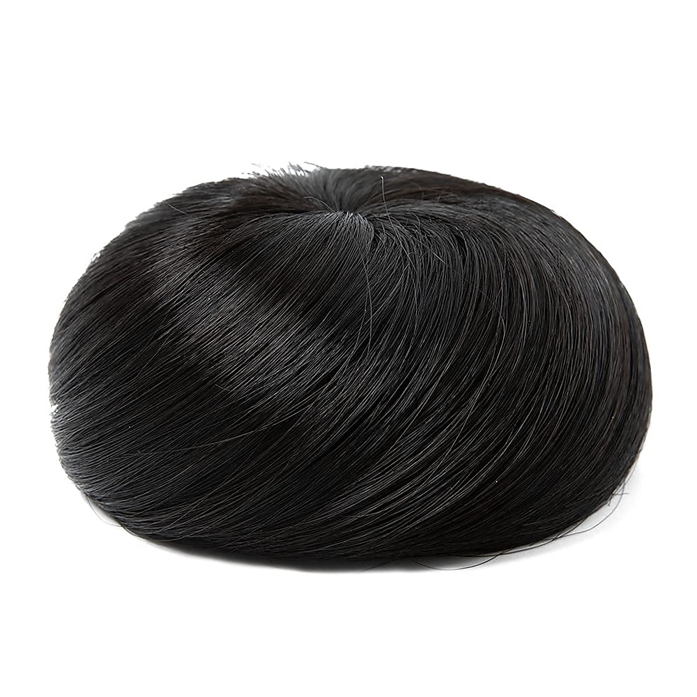 zwarte knot haarstukken voor vrouwen meisjes dame trekkoord nep ballet bun extensions synthetische opgestoken donut chignon uit één stuk 2025 - $18.99 –P9