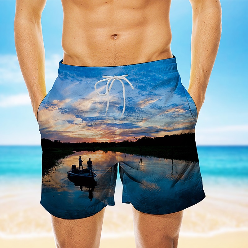 Pantaloncini Da Bagno Uomo Asciugatura Rapida Con Fodera In Rete, Taglie Forti (4XL), Per Nuoto E Spiaggia