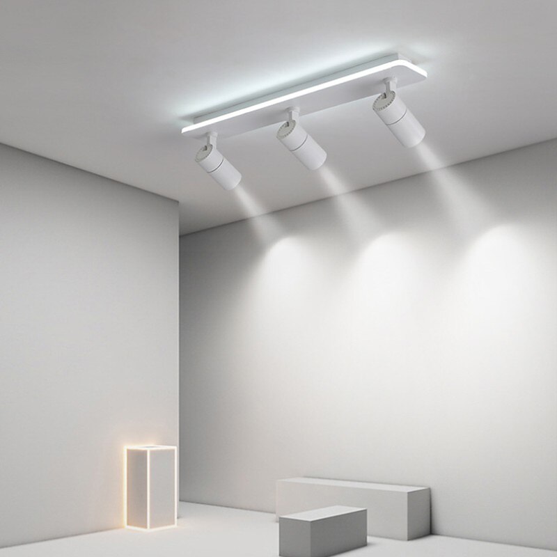 plafonniers à led dimmables pour le salon, plafonniers plafonniers éclairage sur rail rotatif noir projecteurs de plafond à gradation tricolore 3 voies pour magasin de vêtements de 2025 ? $215.99 –P3