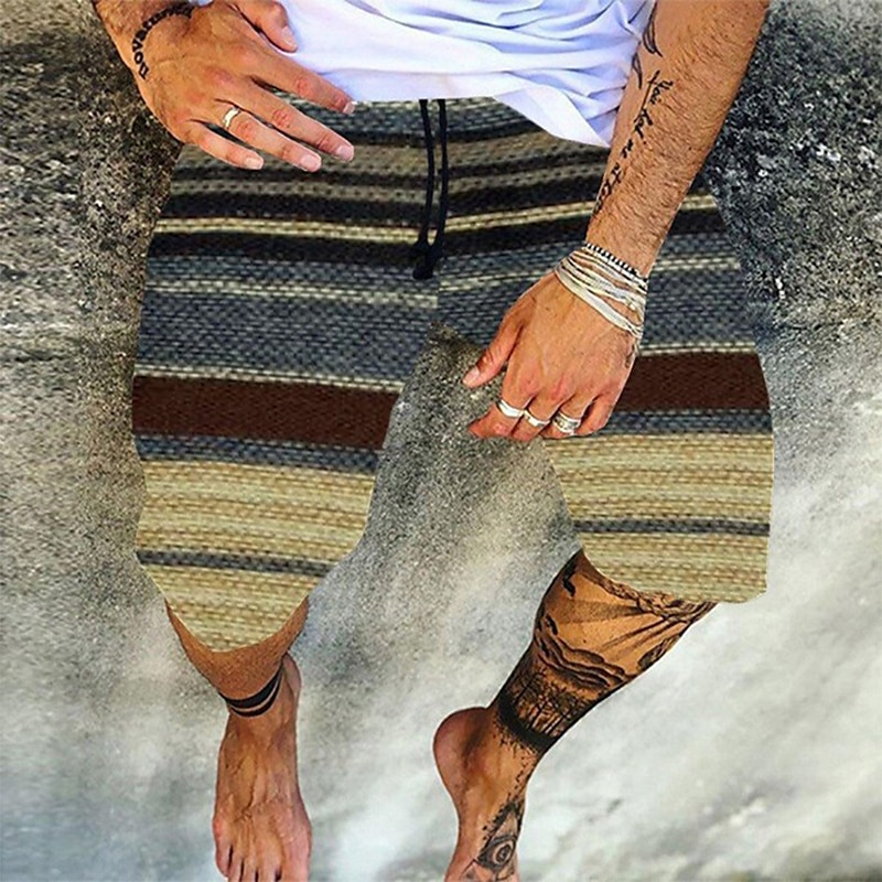 Homens Calção Shorts de verão Shorts de praia Shorts casuais Com Cordão Cintura elástica Gráfico Conforto Respirável Comprimento do joelho Ao ar livre Feriado Para Noite Roupa de rua Havaiana 1 2 de 2025 por $18.99 –P14