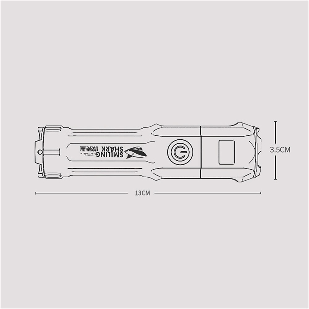 Super Bright ABS Strong Light Focusing Led Flashlight Outdoor Portable Home Built-in Battery Rechargeable Multi-function Torch 2025 - $17.99 –P12