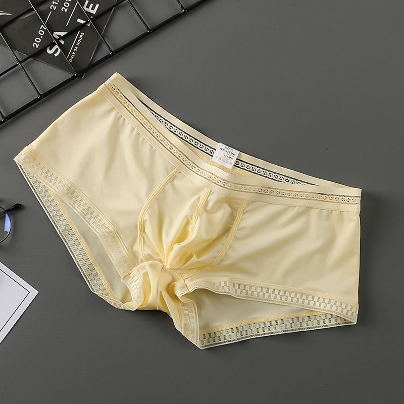 Voor heren verpakking van 3 stuks Boxer Slip Nylon Synthetische zijde Wasbaar Comfortabel Effen Lage taille Achtergrondkleur Zwart 2025 - $18.99 –P4