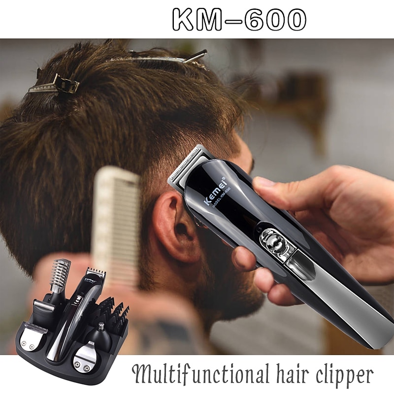 kemei tondeuse elektrische tondeuse beauty kit multifunctionele heren scheerapparaat baardtrimmer draadloze snijmachine lcd-scherm 5 2025 - $37.99 –P9