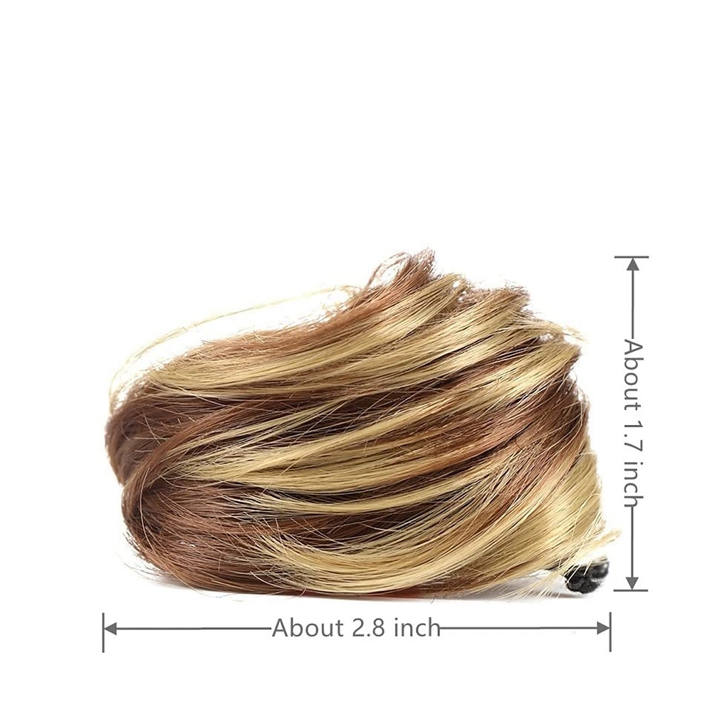 2Pcs Mini Claw Fake Space Hair Bun Clip in Messy Bun Synthetic Hair Chignon Donut Hair Bun Extensions Wig Accessory Ponytail Updo Hair Pieces for Women Girls and Kids 2025 - $16.49 –P4