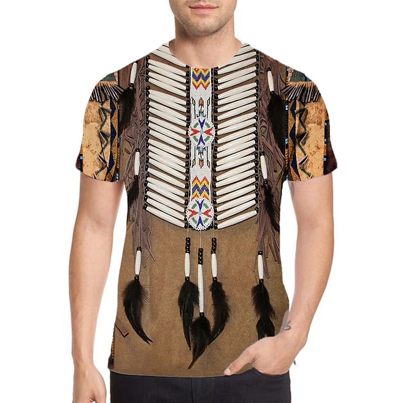 Print T-shirt Sleeve T-shirt Native American Graphic for Couple's Men's Women's Adults' 3D Print  for Masquerade Casual Daily 2025 - $16.49 –P2