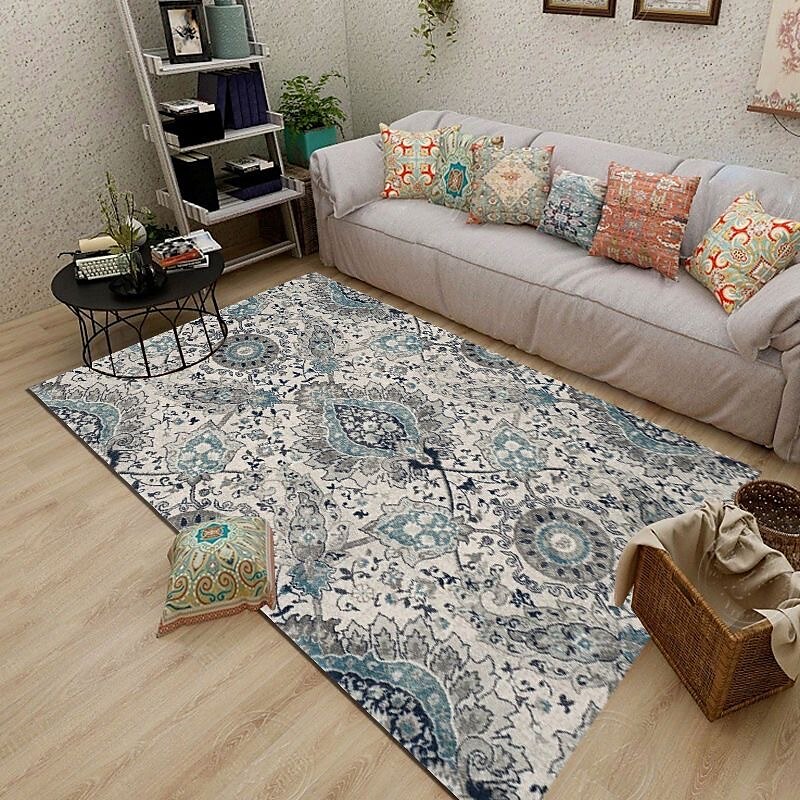 Retro Carpet Persian Living Room Rug Bedside Floor Mat Non-Skid Foldable Bedroom Imitation Cashmere Thickened Plush Carpet 2025 - $19.99 –P7