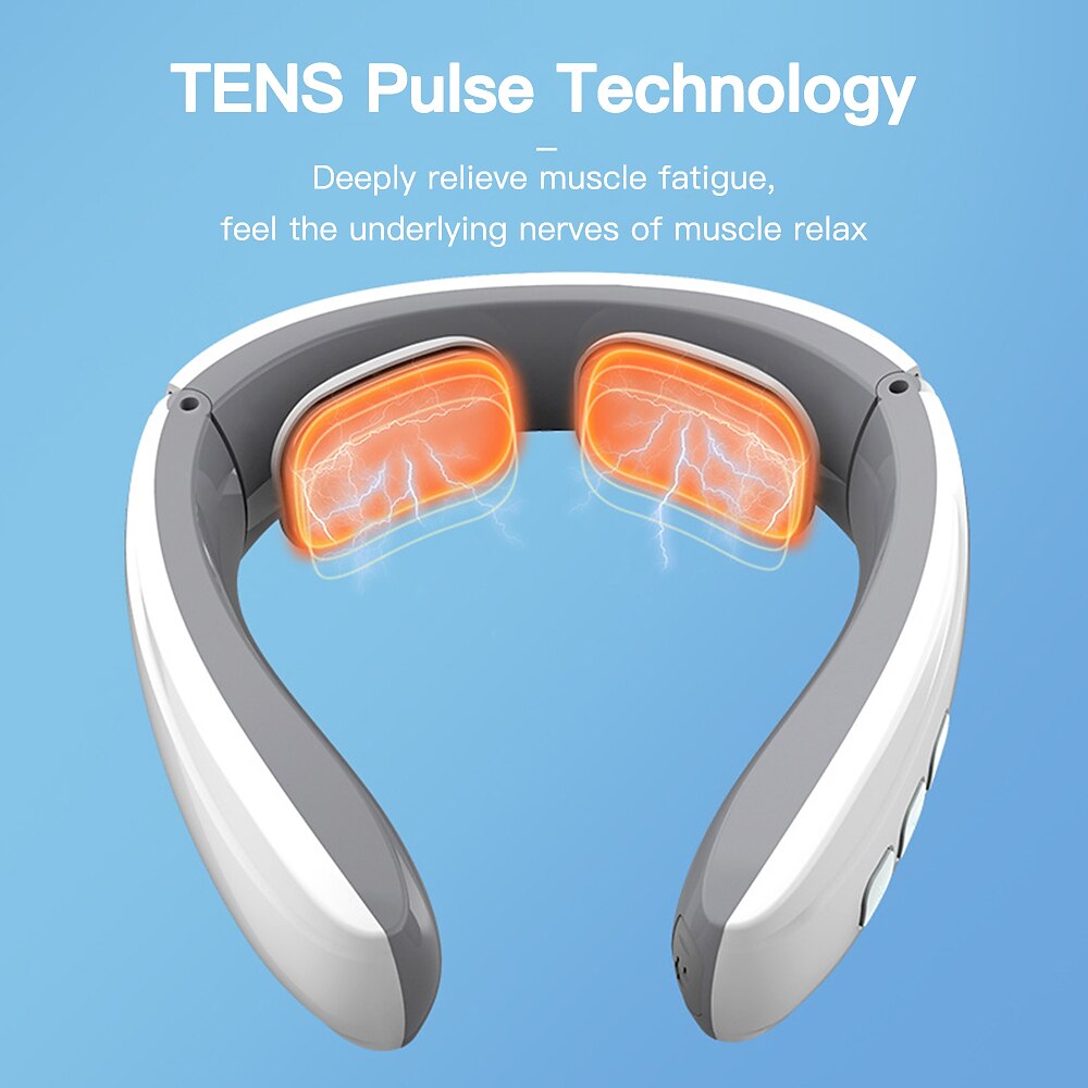 Rechargeable Electric Neck Massager Pulse Neck Massage Relax Pain Relief Ems Acupoints Lymphvity Massager Device Neck Stretcher 2024 - $11.99 –P3