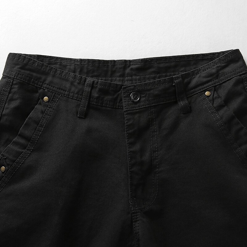 Herr Cargo-shorts caprishorts Flera fickor Slät Komfort Utomhus Vadlängd Utomhus Dagligen Utekväll Mode Streetwear Svart Armégrön 2025 - $28.99 -P7