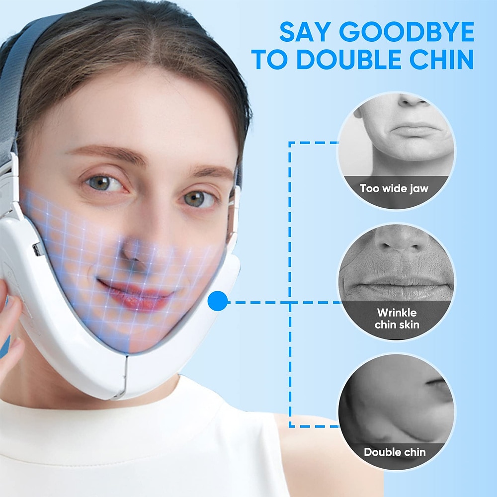 EMS Face Lifting Machine Double Chin Remover Face Slimmer V Line Jaw Face Lift Skin Tightening Device Facial Vibration Massagers 2025 - $20.99 –P3