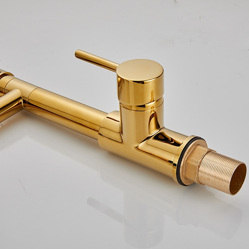 torneira misturadora de pia de cozinha pulverizador suspenso, torneiras retráteis de alavanca única, giro de 360 ° água quente fria torneira de latão dourado cromado preto de 2025 por $123.99 -P3