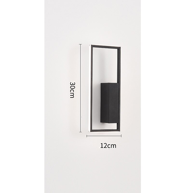 Lightinthebox LED-Wandleuchten für den Innenbereich, schwarz, rechteckig, Einzelleuchte, Wandleuchte, moderne LED-Wandleuchte aus Metall für Schlafzimmer, Esszimmer, Nachttischlampe, Wohnzimmer 2026 - $139.99 –P11