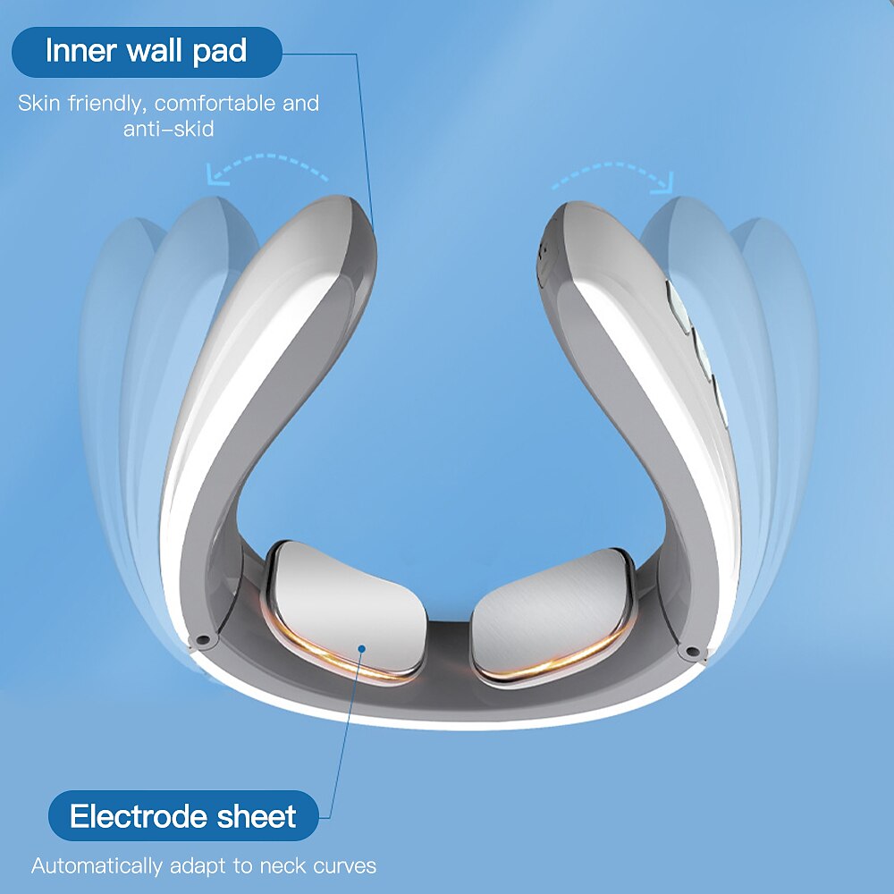 Rechargeable Electric Neck Massager Pulse Neck Massage Relax Pain Relief Ems Acupoints Lymphvity Massager Device Neck Stretcher 2024 - $11.99 –P9