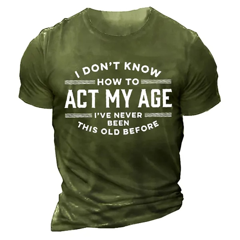 2025年 男性用 レタード グラフィック Tシャツ グラフィックTシャツ コットン 半袖 グラフィック シャツ ブラック ネイビーブルー グリーン 快適なTシャツ バケーション ストリート ファッションデザイナーの衣類  コレクション – $15.99 –P5
