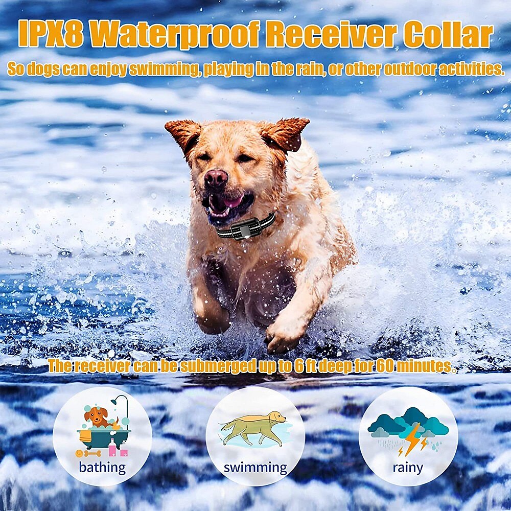 Collare di addestramento per cani con telecomando da 2000 piedi, scossa elettrica, vibrazione, bip, modalità blocco tastiera a 16 livelli, ipx8, impermeabile, ricaricabile del 2025 a $60.99 –P6
