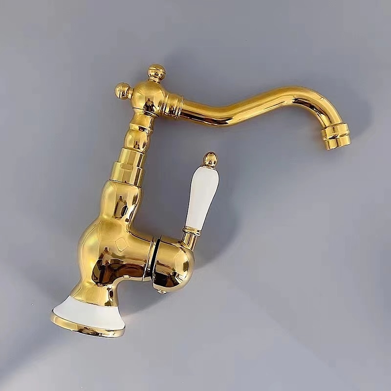 miscelatore monocomando per lavabo da bagno in ottone, rubinetti monocomando per lavabo a ponte rubinetto in ceramica, rubinetti monoforo per tubo flessibile freddo e caldo del 2025 a $80.99 –P5