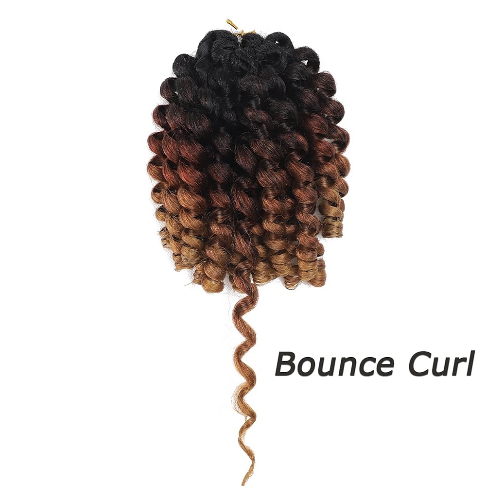 wand curl gehaakte vlechten haar 8 inch jamaicaanse wand curl ombre gehaakte haar jamaicaanse bounce gehaakte haar wand curl gekleurde gehaakte vlechten ringetje twist haarverlenging gehaakte haar 2025 - $38.99 –P13