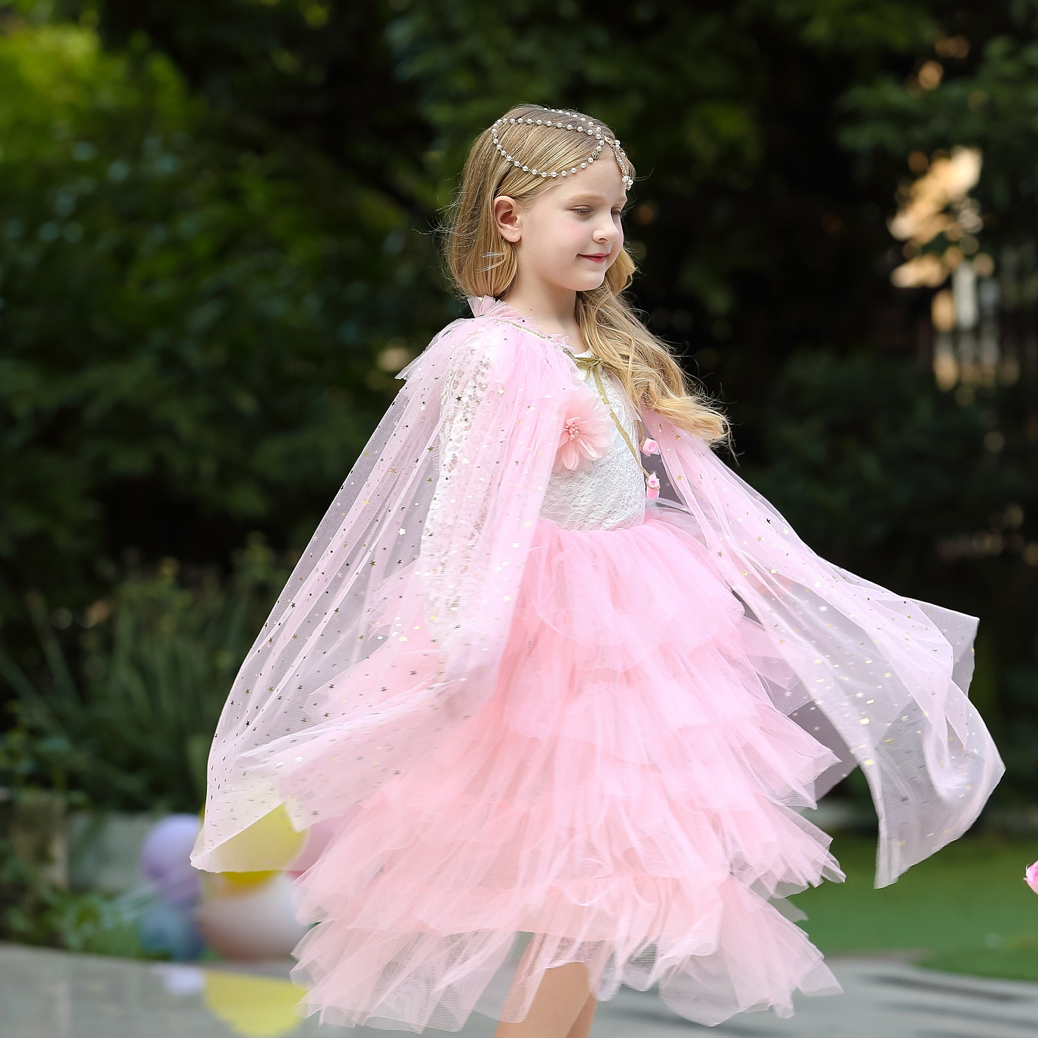 Cape Enfants Fille Paillette Mode Paillettes Utilisation Polyester Manteau Vêtements d'extérieur 3-8 ans Printemps Blanche de 2025 ? $10.49 –P3