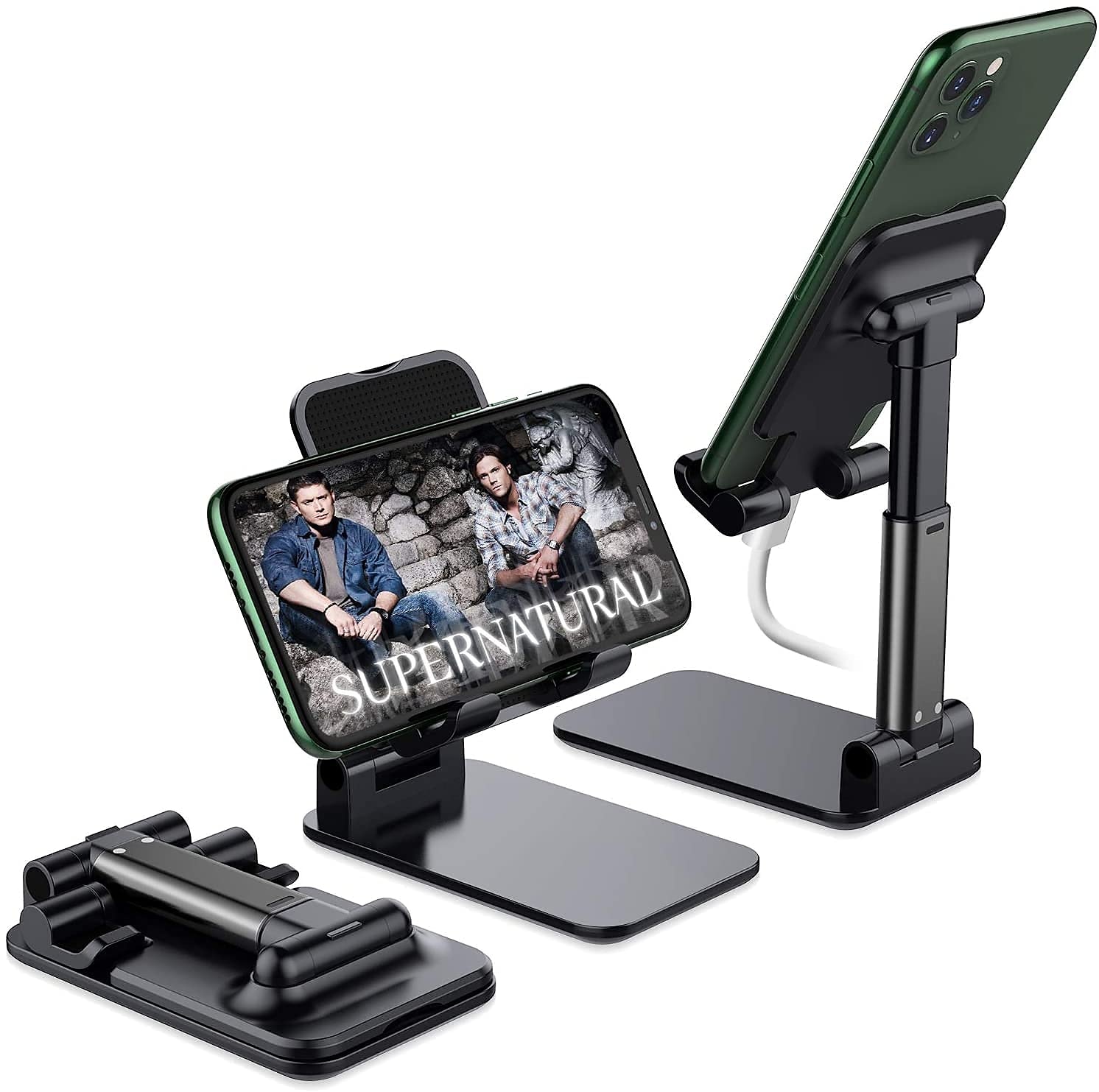 składany stojak na telefon komórkowy wysuwany regulowany uchwyt na telefon cradle for iphone 13 12 11 pro max x ipad i wszystkie smartfony regulowane metalowe biurko tablet biurkowy uniwersalny 2025 - $12.99 –P1