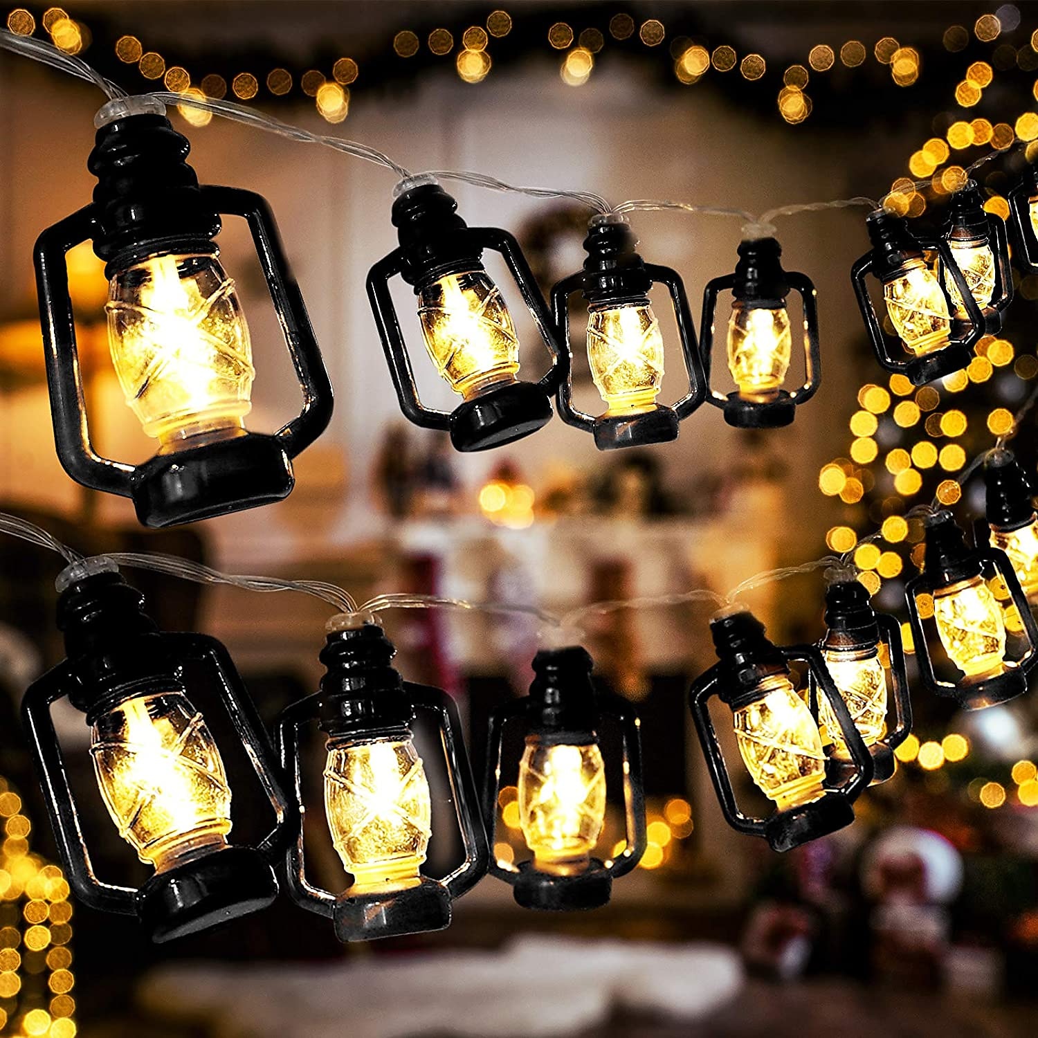Ramadan Eid Lights Decoration Lantern LED String Lights 3M 20LEDs Battery Powered Kerosene Lamp for Courtyard Garden Holiday Family Ramadan Wedding Party Christmas Eid Festival Indoor Outdoor Decoration 2025 - $8.99 –P7