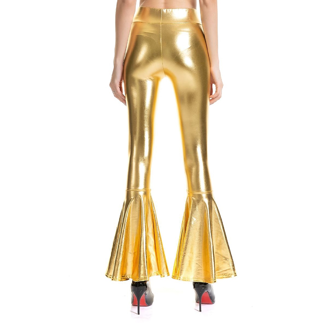disco dansekostymer eksotiske danseklær poledance bukser volanger ruching ren farge kvinners ytelsestrening høy polyester 2025 - $21.99 –P1