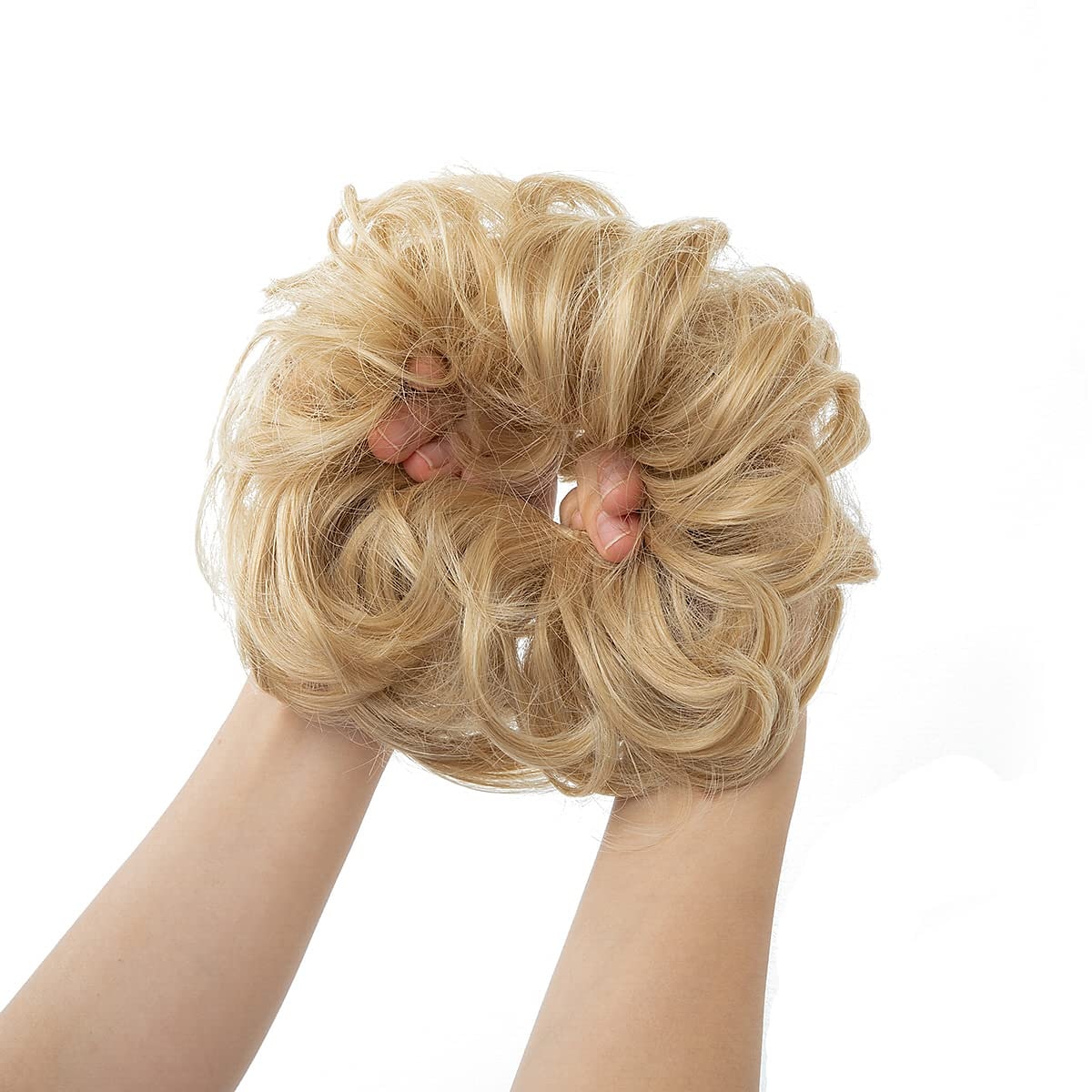 Messy Bun Large Scrunchies Wavy Curly Synthetic Silver Grey Ponytail Hair Extensions Thick Updo Hair Pieces for Women Girls Kids 2025 - $12.99 –P10