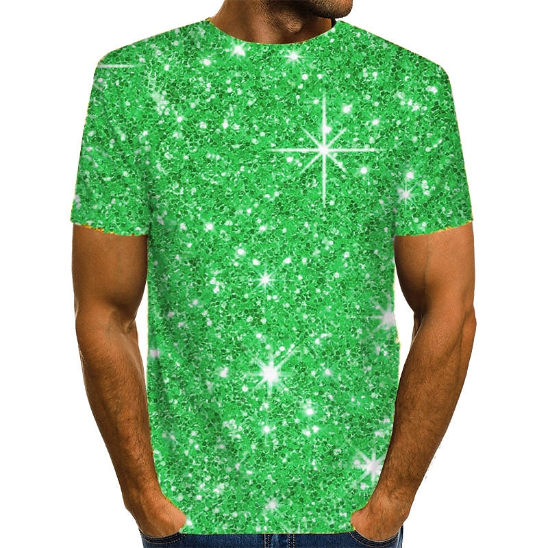Per uomo Pop art Astratto Camicia maglietta Manica corta maglietta Rotonda Camicia Streetwear Esagerato Giornaliero Per uscire Viola Oro Verde Estate Abbigliamento Plus Size S M L XL 2XL 3XL del 2025 a $17.99 –P3