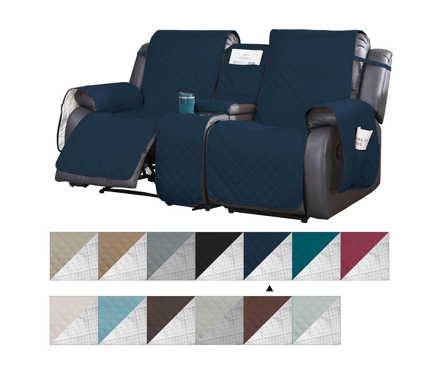 Housses de canapé inclinables pour causeuse avec console, housse antidérapante pour animal de compagnie pour causeuse double inclinable avec sangles élastiques, housse de causeuse inclinable fendue, de 2025 ? $83.99 –P4