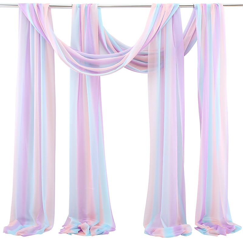 salvie grønn bryllup bue gardiner chiffon stoff draperi ren bakgrunn gardiner for fest seremoni bue scene dekorasjoner 2025 - AU $41.89 –P21