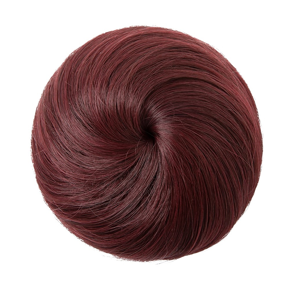 zwarte knot haarstukken voor vrouwen meisjes dame trekkoord nep ballet bun extensions synthetische opgestoken donut chignon uit één stuk 2025 - $18.99 –P15
