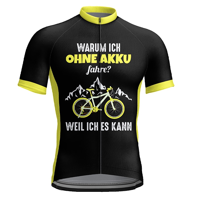 Herr Cykeltröja Grafisk Bokstav & Nummer Rolig Kortärmad Cykel Tröja Överdelar med 3 bakfickor Bergscykling Vägcykling Snabb tork Reflexremsa Bakficka Fuktabsorberande sporter Gul Röd Blå Kläder 2025 - $29.99 –P13