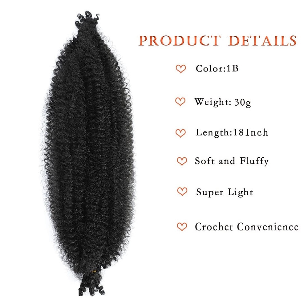8 Packs Pre-Separated Springy Afro Twist Hair Suitable for Damaged Soft Locs Synthetic Marley Twist Braiding Hair 2025 - $54.99 –P2