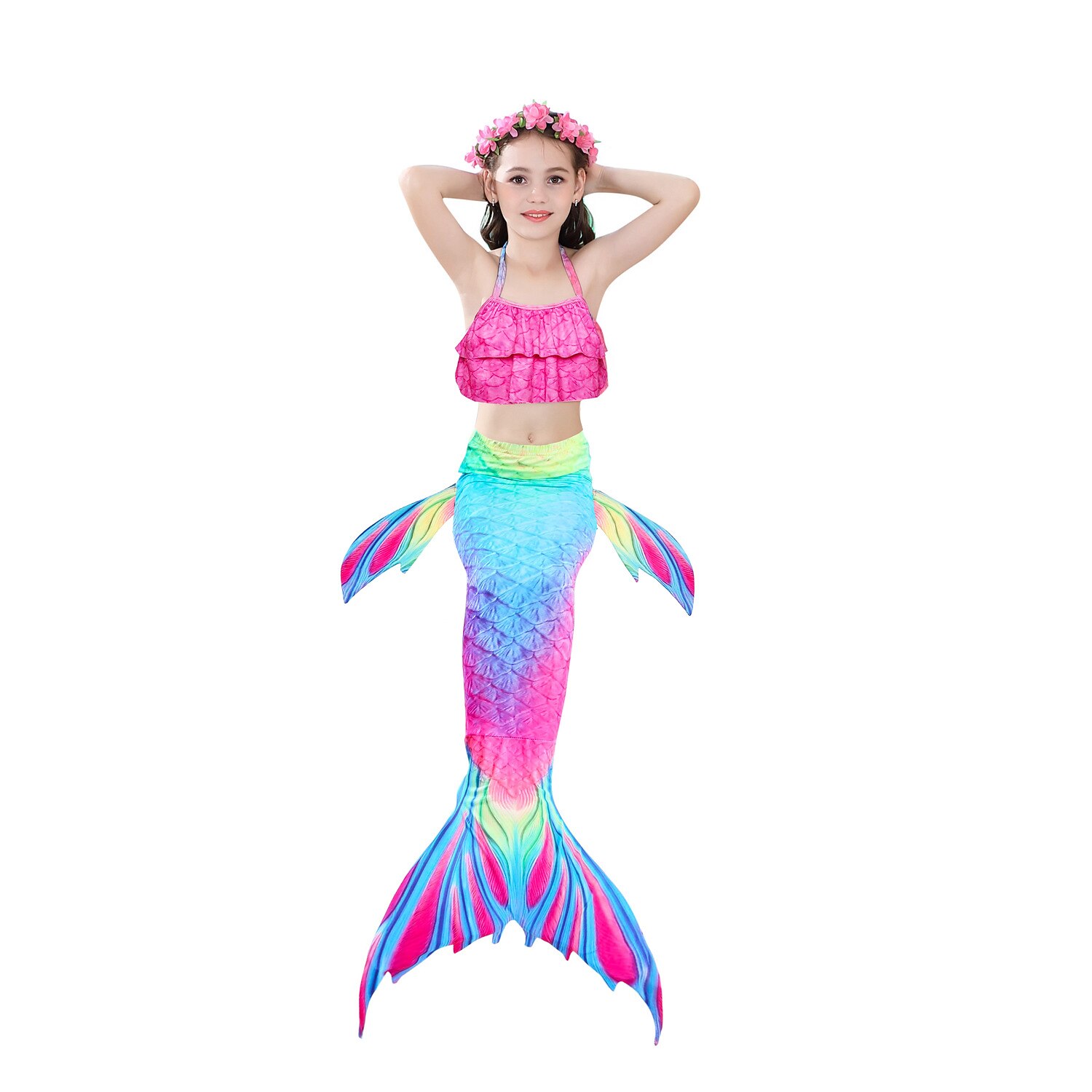 Enfants Fille Maillot de bain Bikini Utilisation Plage Coloré Plage Licou Maillots de bain 4-12 ans Eté Multicouleur de 2025 ? $39.99 –P4