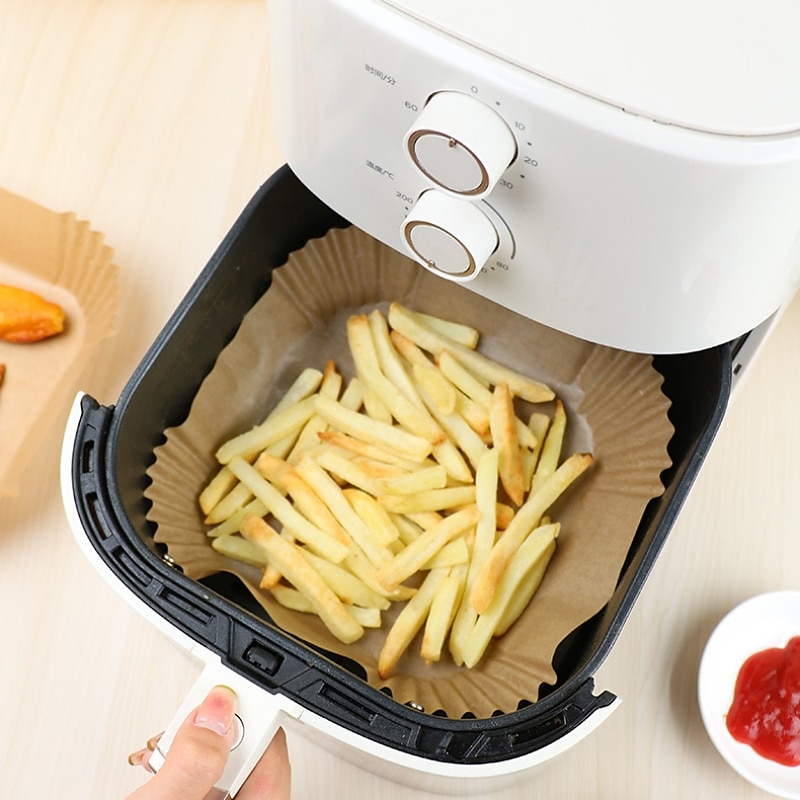 100PCS Air Fryer Disposable Parchment Paper Liner Square Round Oil-proof Paper Tray Non-Stick Baking Mat AirFryer Accessories 2025 - $9.49 –P7