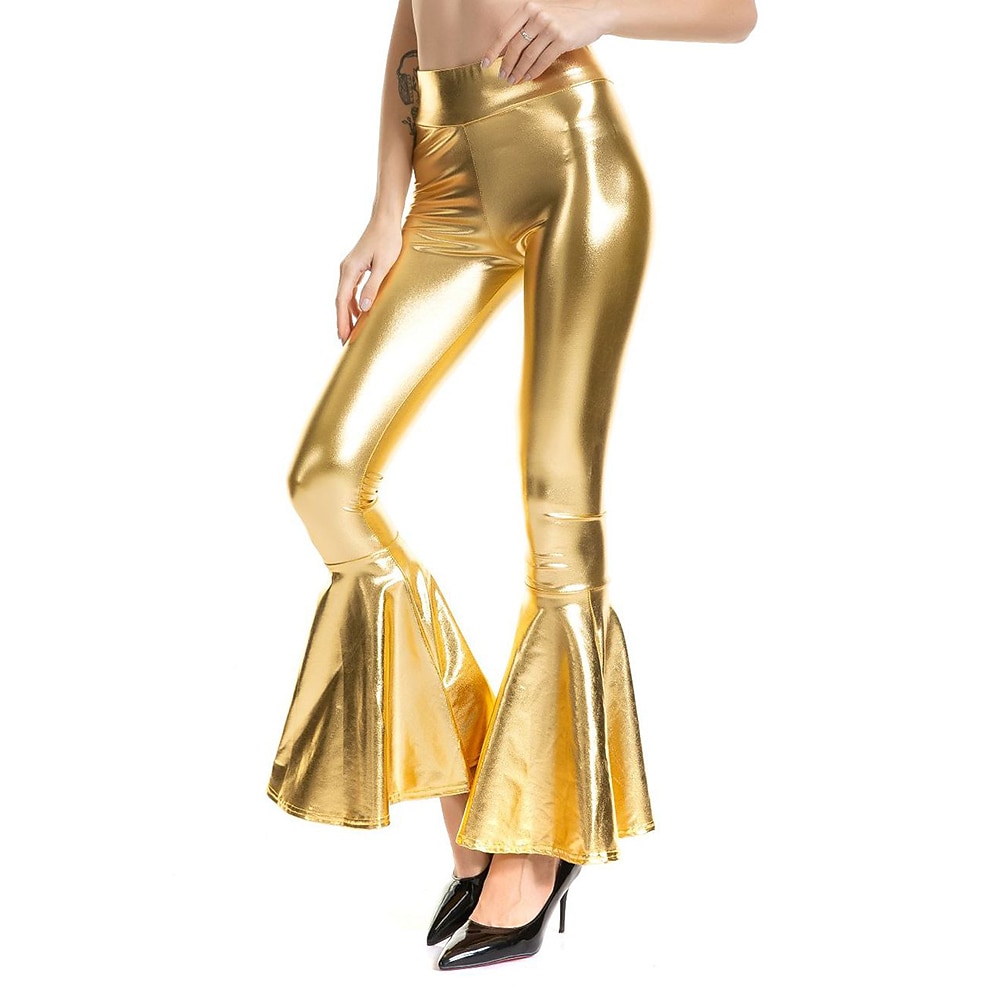 disco dansekostymer eksotiske danseklær poledance bukser volanger ruching ren farge kvinners ytelsestrening høy polyester 2025 - $21.99 –P3