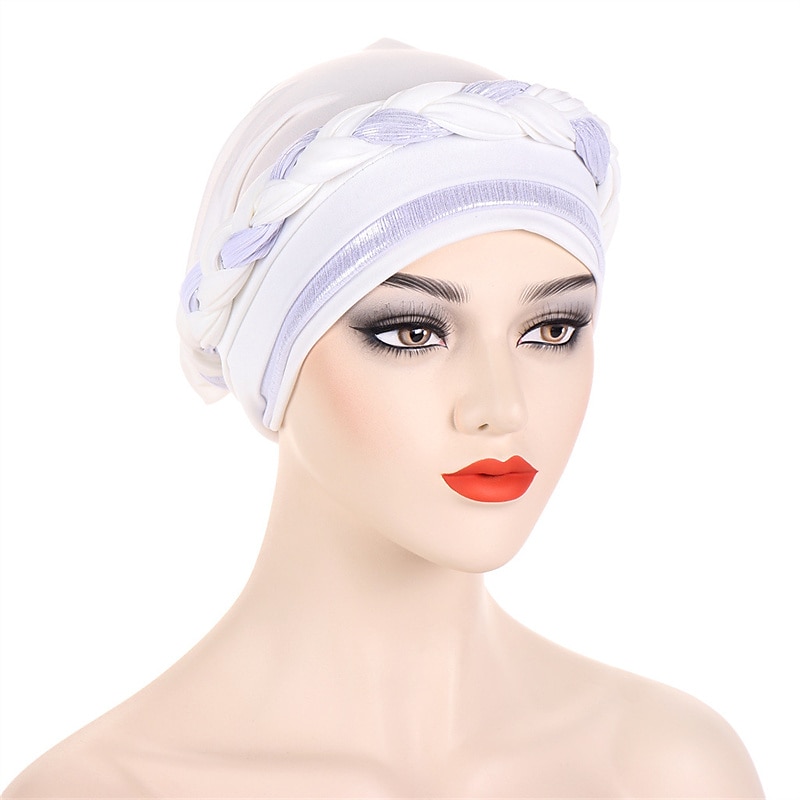 8 farben muslimische frauen innere kappen geflochtene bandanas hijab komfort mode turban hut bunte chemo hüte kopf tragen turbante 2025 - $12.99 –P6
