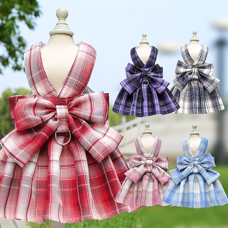 Chien Chat Harnais Robe Mode Mignon Basique Lavable Confortable Extérieur Décontracté Quotidien Promenade Vêtements pour Chiens for Bichon Frisé Spitz Nain Bébé Animal Papillon Petit de 2025 ? $17.49 –P1