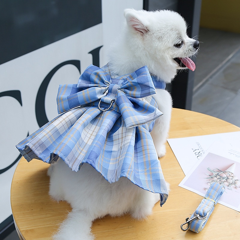 Chien Chat Harnais Robe Mode Mignon Basique Lavable Confortable Extérieur Décontracté Quotidien Promenade Vêtements pour Chiens for Bichon Frisé Spitz Nain Bébé Animal Papillon Petit de 2025 ? $17.49 –P7