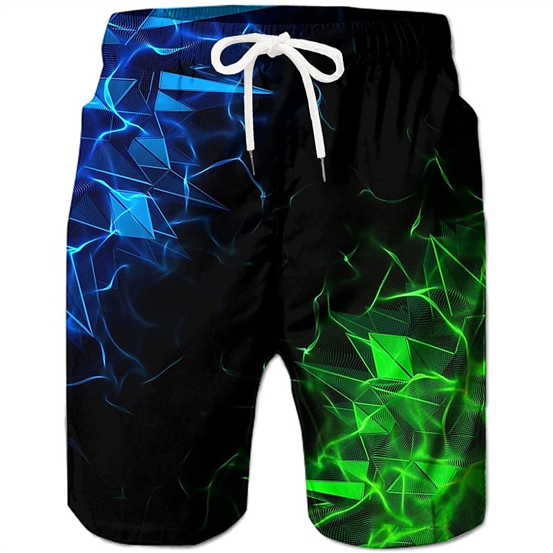 Homens Gráfico Geométrica Calção Justo de Natação Shorts de Natação Bermuda de Surf Cintura Média Havaiana Designer Boho Casual Diário Feriado Com Cordão com forro de malha Cintura elástica Designer de 2025 por $19.99 –P1