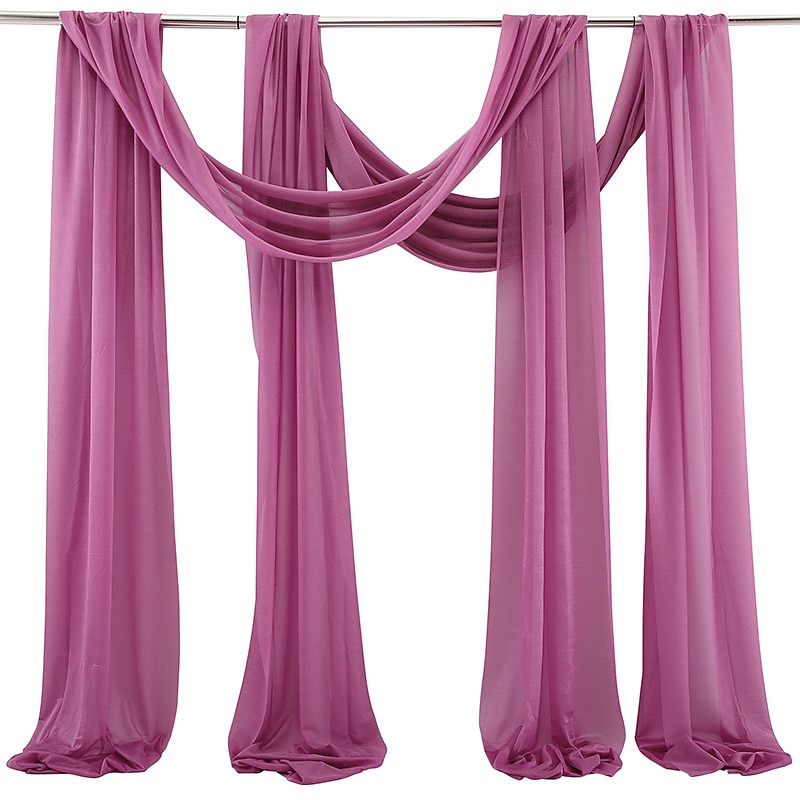 salvie grønn bryllup bue gardiner chiffon stoff draperi ren bakgrunn gardiner for fest seremoni bue scene dekorasjoner 2025 - AU $41.89 –P19